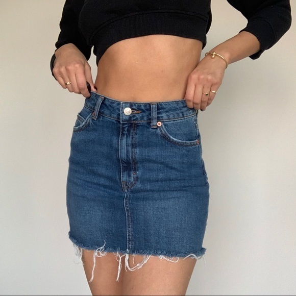 Blue Denim Mini Skirt Topshop - Picture 1 of 8